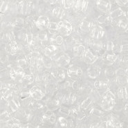 Glass seed beads 8/0 (3mm) Transparent crystal